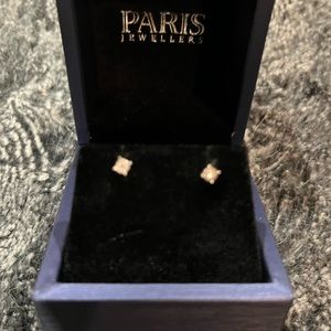 Diamond necklace and earring set